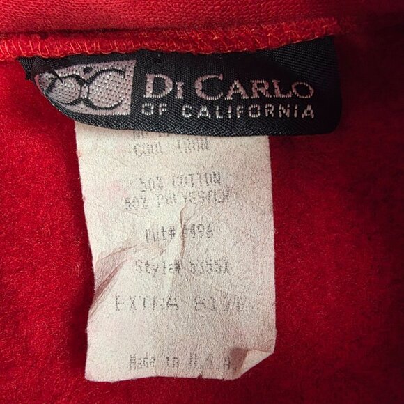 Vintage DiCarlo Red Button-Up Christmas Cardigan W/ Snowman Print - Picture 3 of 10